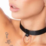 Kinky Diva obróżka 1-Strap Collar Black/Rose Gold - 2