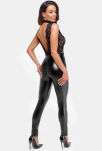 Kombinezon F298 Libido Deep-V Catsuit M Noir Handmade - 3