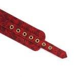 Kinbaku Ukiyoe Red Rosy Lamb Leather Ankle Cuffs Liebe Seele - 5