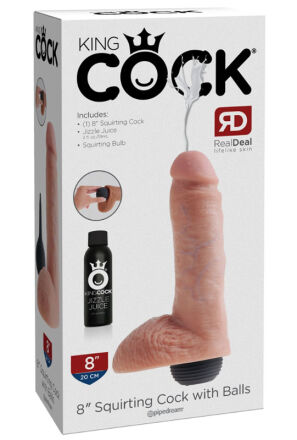 Dildo King Cock Squirting Cock With Balls 8 Light Pipedream