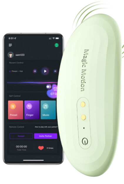 Wibrator Nyx Smart Panty Vibrator Green Magic Motion