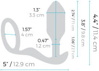 B-VIBE VIBRATING SNUG & TUG M BLACK - 7