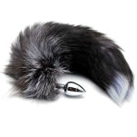 Korek Analny Lisi Ogon Black & White Fox Tail S Alive - 2