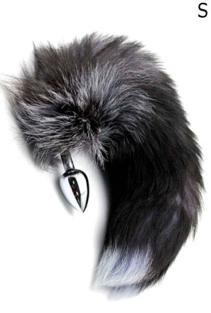 Korek Analny Lisi Ogon Black & White Fox Tail S Alive