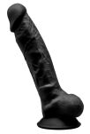 Silikonowe Dildo Model 1 18 Cm Black Silexd - 2