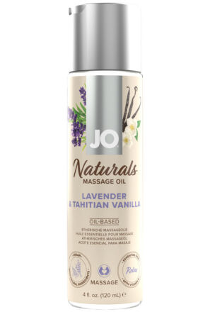 Naturalny Olejek Do Masażu O Zapachu Lawendy I Wanilii Naturals Massage Oil Lavender & Tahitian Vanilla 120 Ml System JO