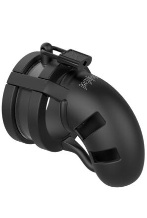 Silikonowy Pas Cnoty Z Paskiem Rozdzielającym Jądra Chastity Model 18 Silicone Cage Ballsplitter Black ManCage