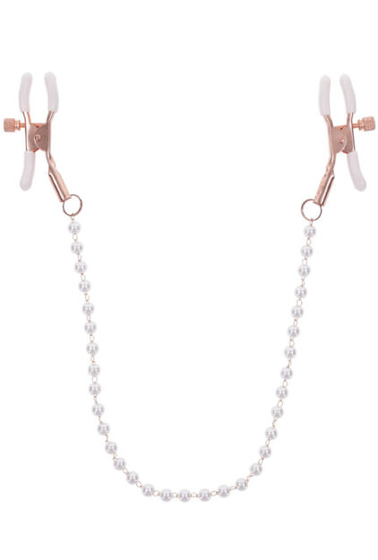 S&M Peaches ‘N Creame Pearl Nipple Clamps Cream Sportsheets