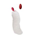 Korek analny Swinging&Vibrating Anal Plug With Fox Fur Tail White Upko - 3