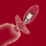 Korek analny Swinging&Vibrating Anal Plug With Fox Fur Tail White Upko - 6