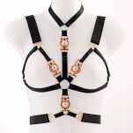 Otwarty biustonosz POMPEIA I Cupless Harness Cage Bra Kinky Diva - 4