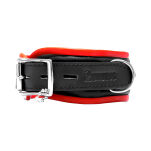 BRUTUS Leather Collar Black/Red - 2