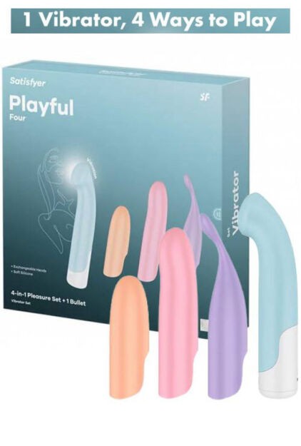 Wibrator Z Wymiennymi Nakładkami Playful Four Satisfyer
