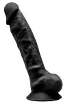 Silikonowe Dildo Model 1 20 Cm Black Silexd - 2