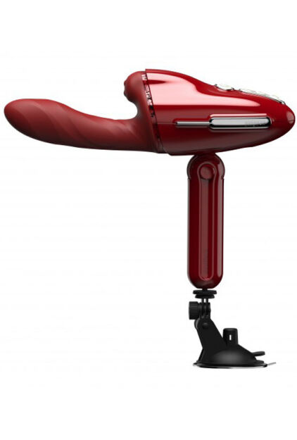 Seks Maszyna No.9 Handheld Vibrating And Rotating Set Red Qingnan