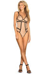 Nudelia teddy Body Beżowo-Czarne - 2