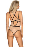 Nudelia teddy Body Beżowo-Czarne - 4