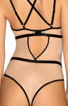 Nudelia teddy Body Beżowo-Czarne - 5