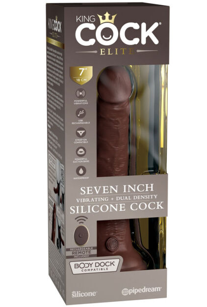 Dildo 18Cm King Cock Elite Dual Density Vibrating Cock Pipedream