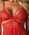 838-Bab-3 Babydoll Ze Stringami L/Xl Obsessive - 3
