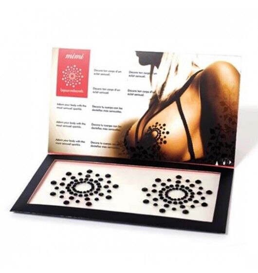 Naklejki Na Sutki Mimi Black Nipple Cover Bijoux Indiscrets