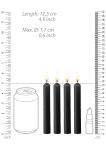 Teasing Wax Candles 4-Pack Black - Czarny Zestaw Świec Do Bdsm Ouch! by Shots - 5