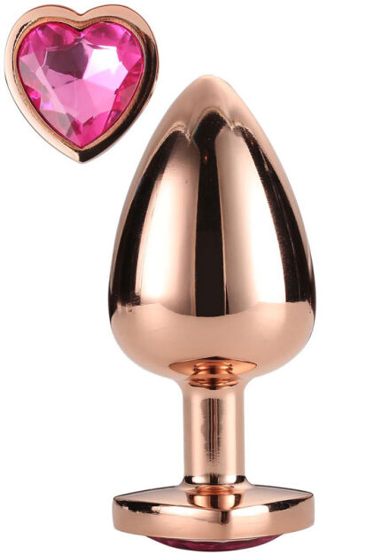 Korek Analny Gleaming Love Rose Gold Plug Large Dreamtoys