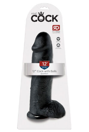 Dildo 31 cm Cock 12 inch w/balls black King Cock