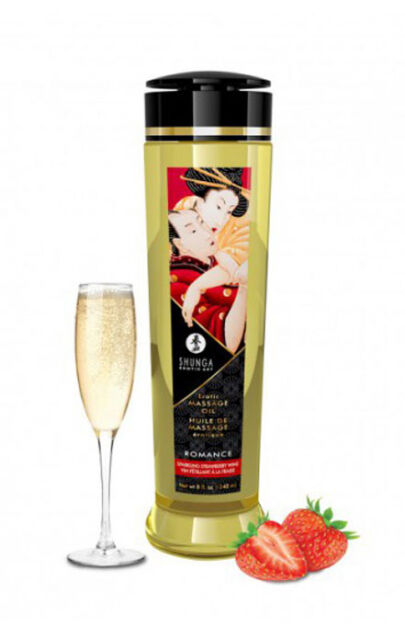 Shunga Erotic Massage Oil Romance / Sparkling Strawberry Wine 240ml