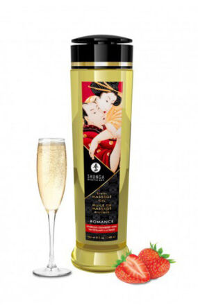Erotic Massage Oil Romance / Sparkling Strawberry Wine 240ml Olejek do masażu