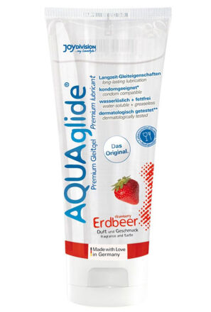 Lubrykant Wodny O Smaku Truskawkowym Aquaglide Strawberry 100 Ml JoyDivision