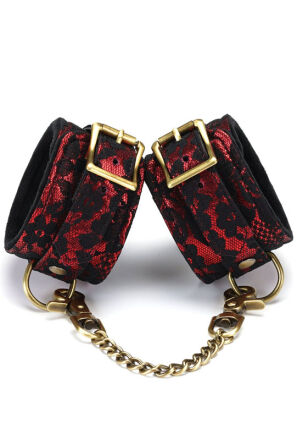 Kajdanki Victorian Garden Lace And Velvet Ankle Cuffs Liebe Seele