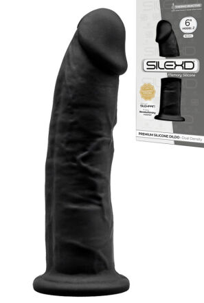 Silikonowe Dildo Model 2 15 Cm Black Silexd