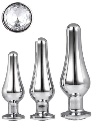 Zestaw Korków Gleaming Love Pleasure Set Silver Dreamtoys
