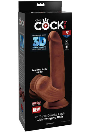 Dildo 20 Cm King Cock Triple Density Cock With Swinging Balls Pipedream
