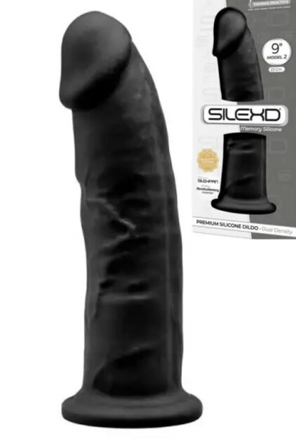 Silikonowe Dildo Model 2 23 Cm Black Silexd