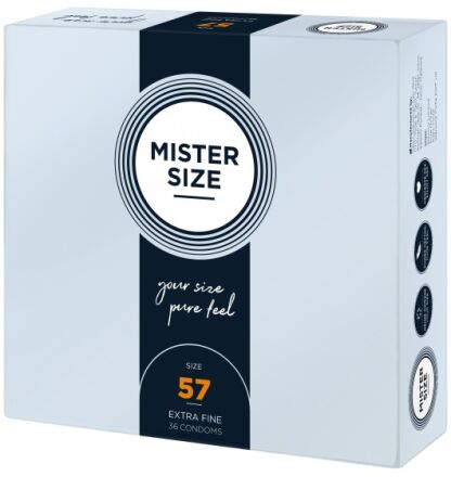 57 Mm Condoms 36 Pieces Mister.Size