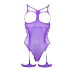 Body Open-Cup Strappy Teddy Purple OS Le Desir - 8