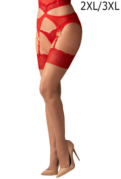 Pończochy Z Koronką Cupide Desir 2Xl/3Xl Obsessive