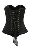 Czarny Gorset Zasłaniający Piersi Upko Black Overbust Corset S UPKO - 9