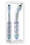 Dwustronny Szklany Masażer Lustrous Galaxy Wand Gender X - 5