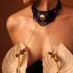 Obroża Collar With Pulling Nipple Clamps UPKO - 4