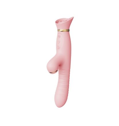 Wibrator Wielofunkcyjny Rose Thruster Strawberry Pink Zalo