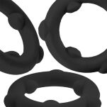 Pierścień erekcyjny [SIL] SPINNER Cockring Black Oxballs - 7