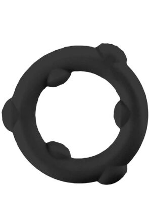 Pierścień erekcyjny [SIL] SPINNER Cockring Black Oxballs