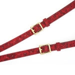 Kinbaku Ukiyoe Red Rosy Leather Strap On Harness Liebe Seele - 4