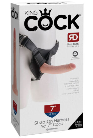 Uprząż Z Dildo King Cock Strap On Horness 7 Light Pipedream