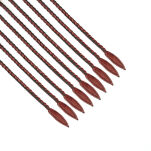 Liebe Seele Wine Red and Black Leather Cat O Nine Tails Whip - 5