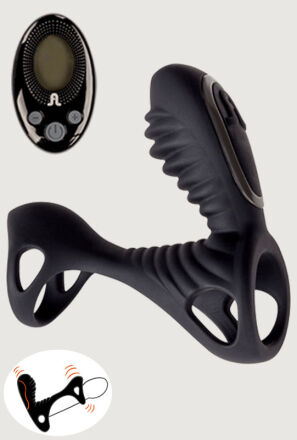 Pierścień Uciskowy Na Penisa Gladiator F + Lrs Black Adrien Lastic