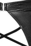 Pas do pończoch F277 Garter belt powerwetlook XL Noir Handmade - 9